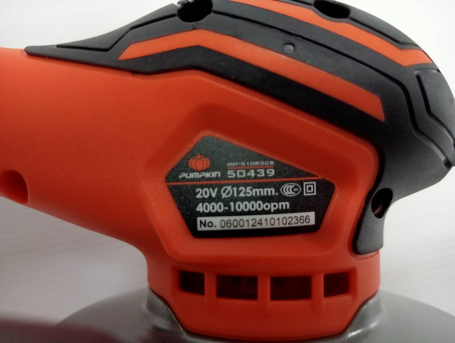 เครื่องขัดกระดาษทราย กลมไร้สาย 5นิ้ว 20V INF-510RSCB PUMPKIN 50439