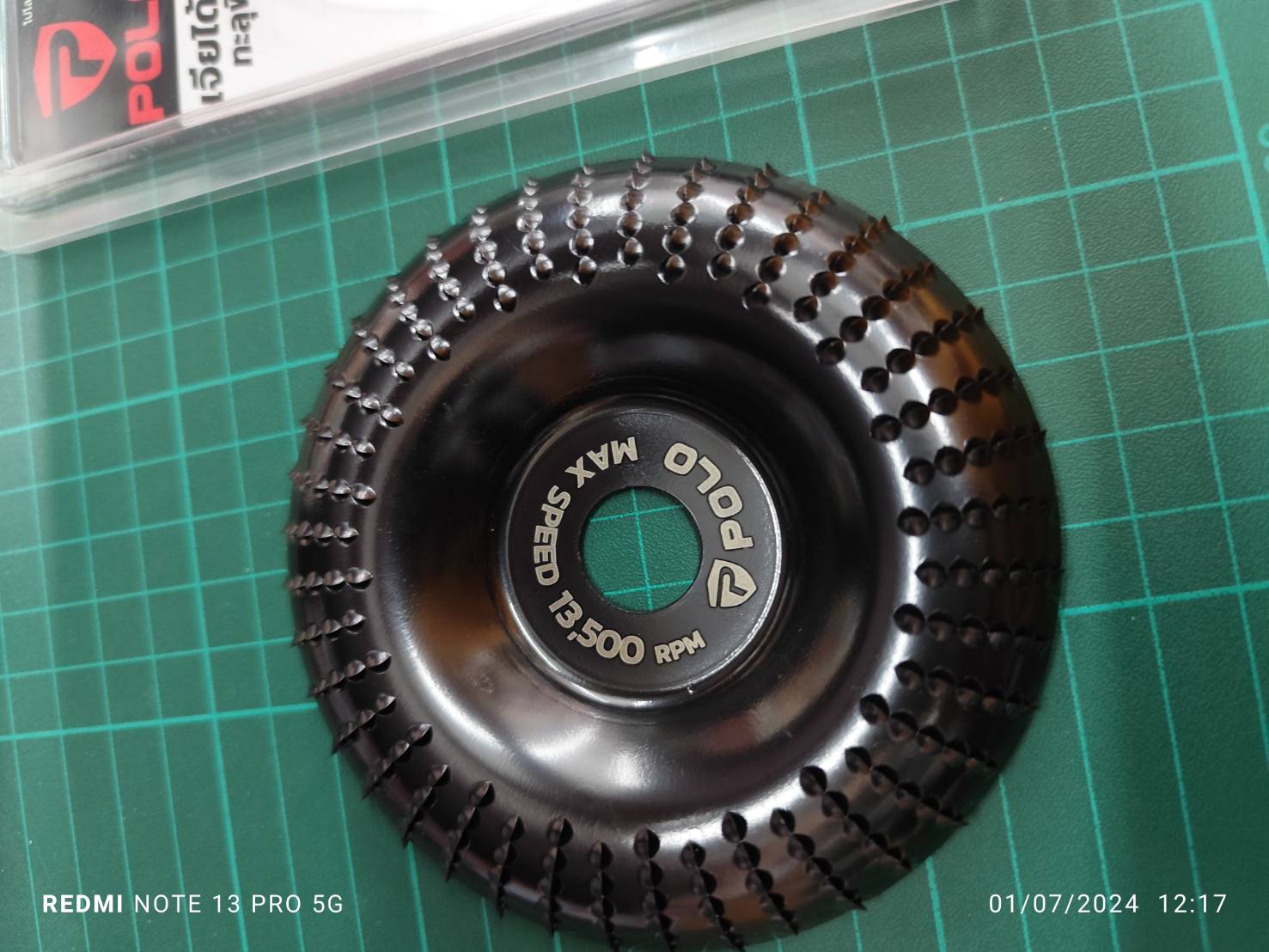 POLO ใบเจียรไม้ ขนาด 4 นิ้ว แบบโค้ง รูกลาง 16 มม. สำหรับขัดแห้ง ใช้สำหรับงาน เจียรขุดคว้านไม้ ลบมุม แต่งขอบ (โปโล)