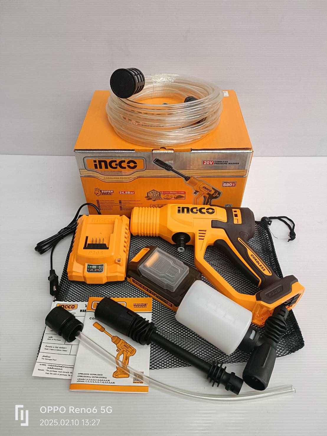 INGCO ปืนอัดฉีดแรงดันสูงไร้สาย 20V CPWLI20362