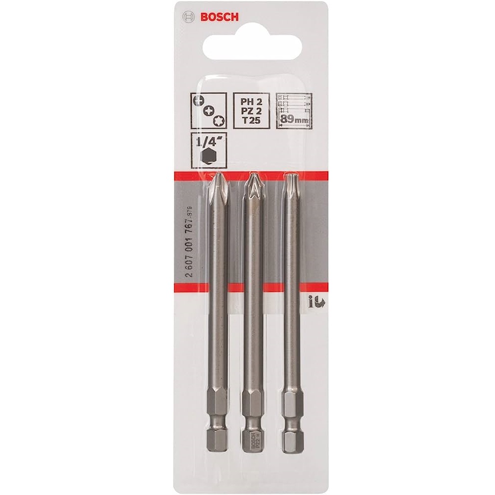ดอกไขควงPH2x89 / PZ2x89 / T25x89 BOSCH 2607001767