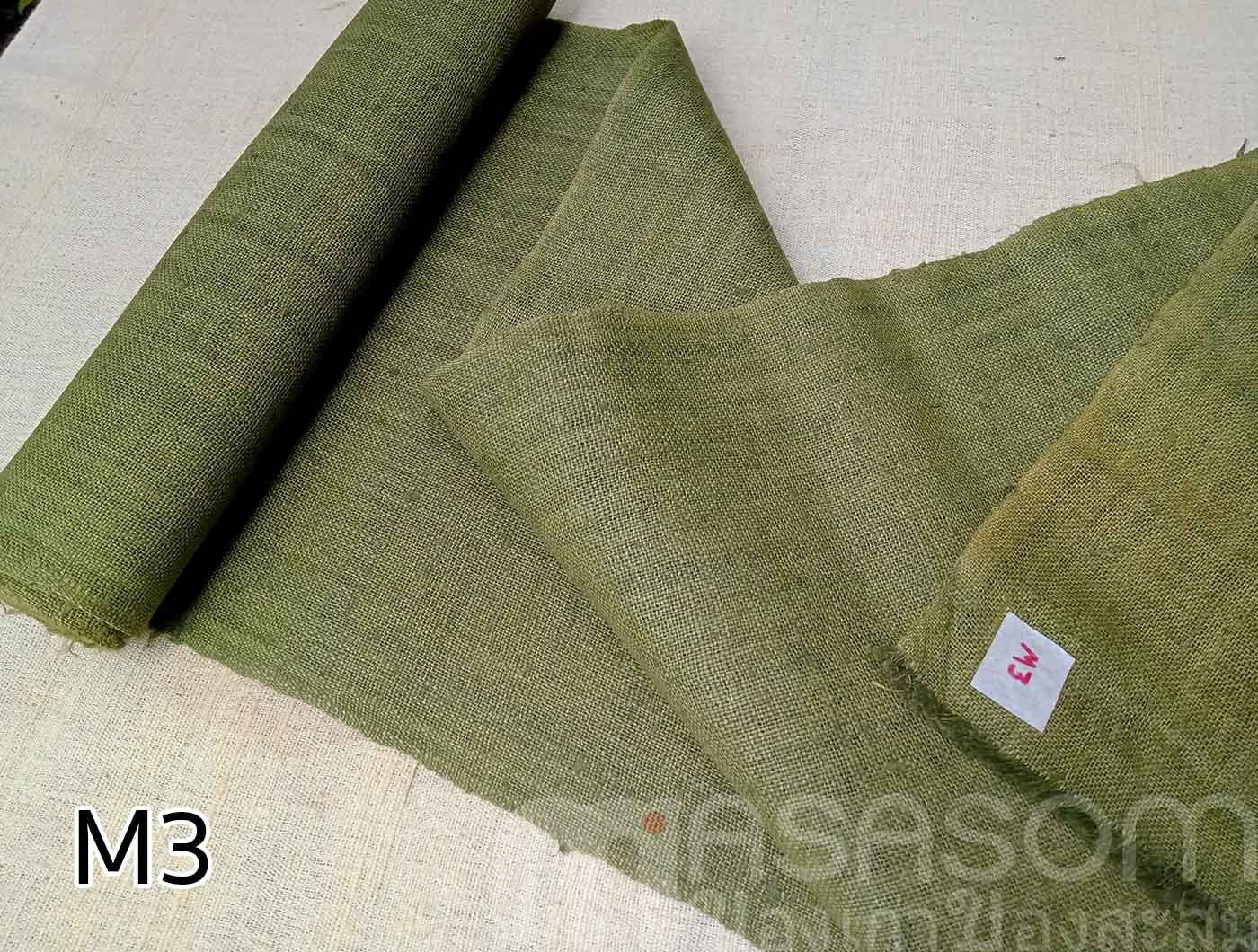 ผ้าใยกัญชงทอมือย้อมสี