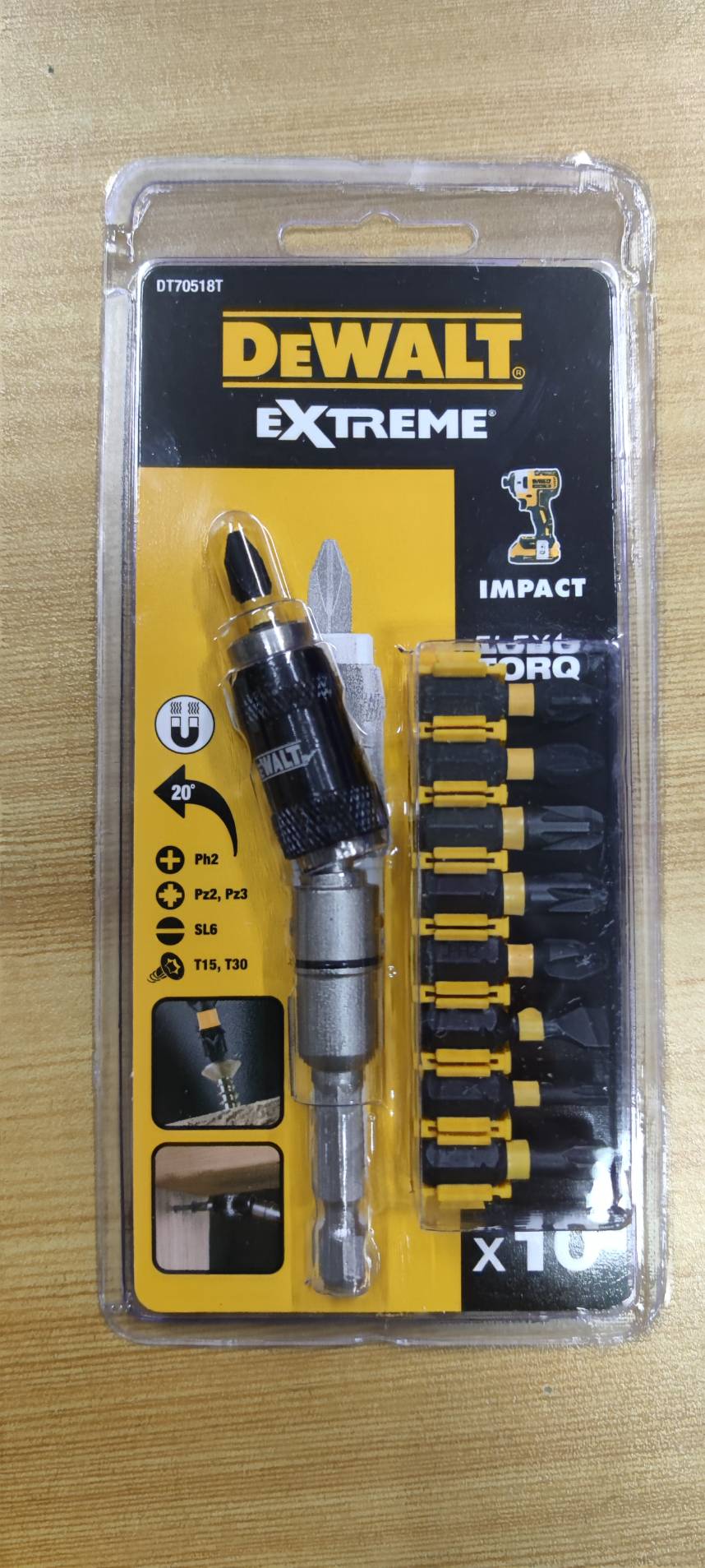 ชุดดอกไขควง10ชิ้น DT70518T DEWALT