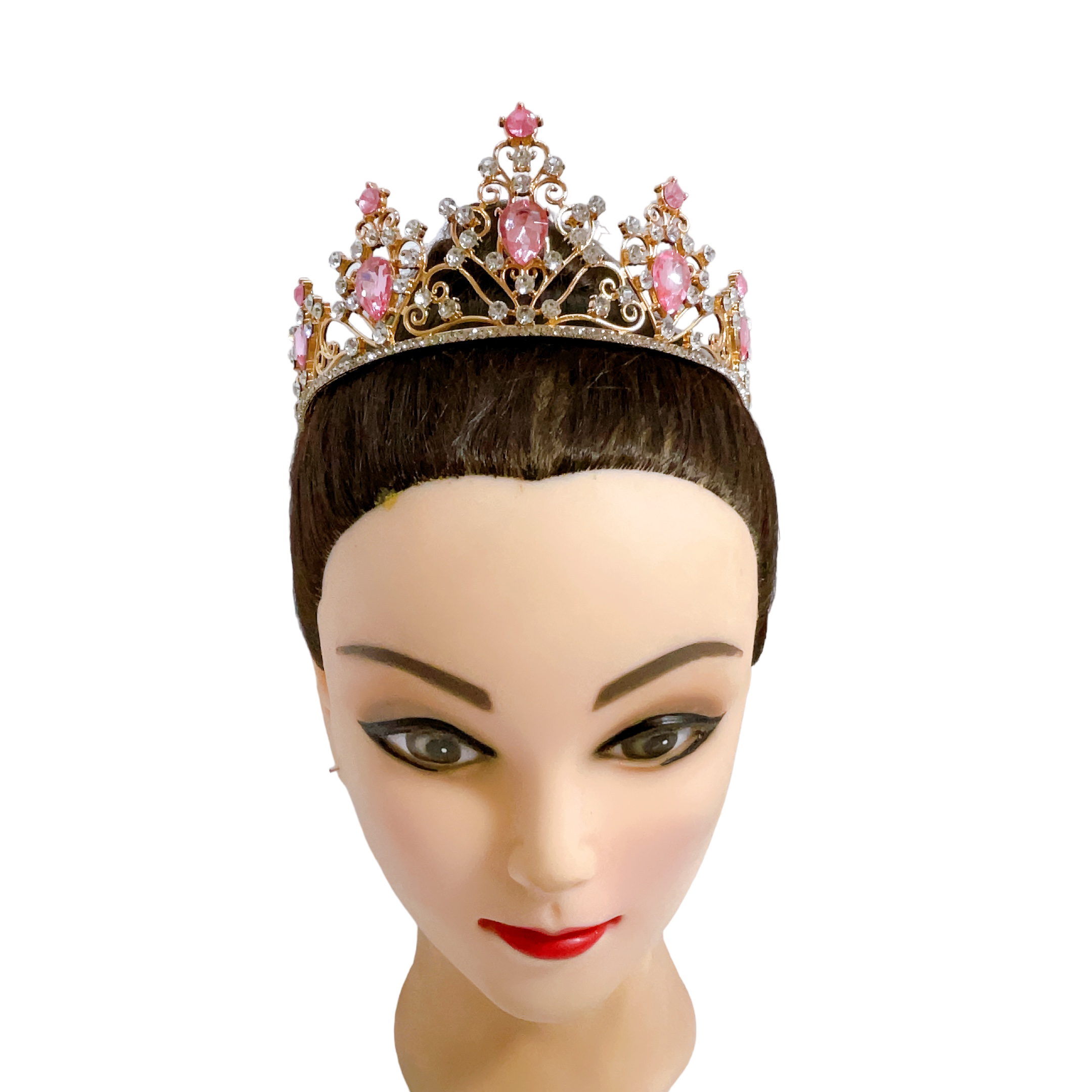 (พร้อมส่ง) เทียร่า 319 สีชมพู มงกุฎนางงาม มงกุฎเจ้าหญิง งานสวย ปราณีต QCเพชรทุกเม็ด สินค้าพร้อมส่งจากไทย