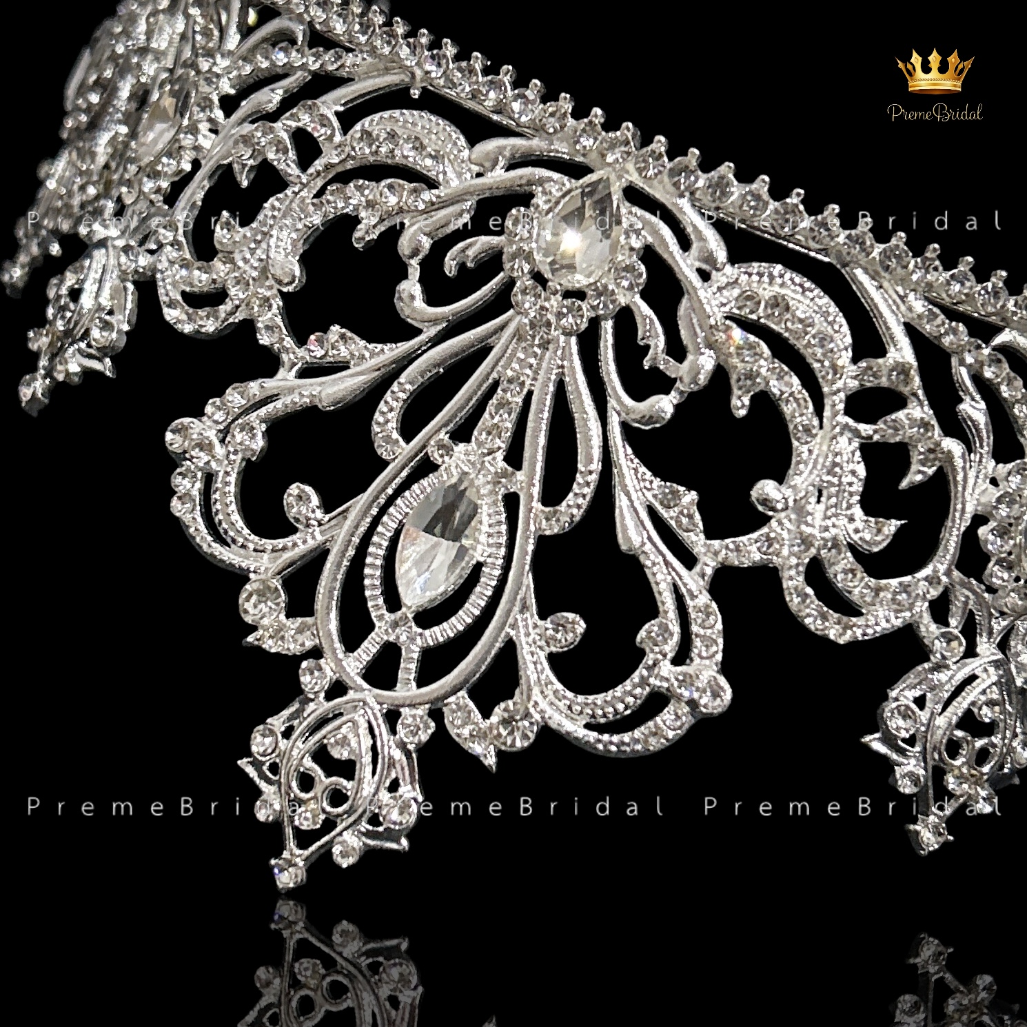 (พร้อมส่ง) เทียร่า 443 มงกุฎครึ่งหัว งานเจ้าสาว งานประกวด สวย ปราณีต QCเพชรทุกเม็ด สินค้าพร้อมส่งจากไทย