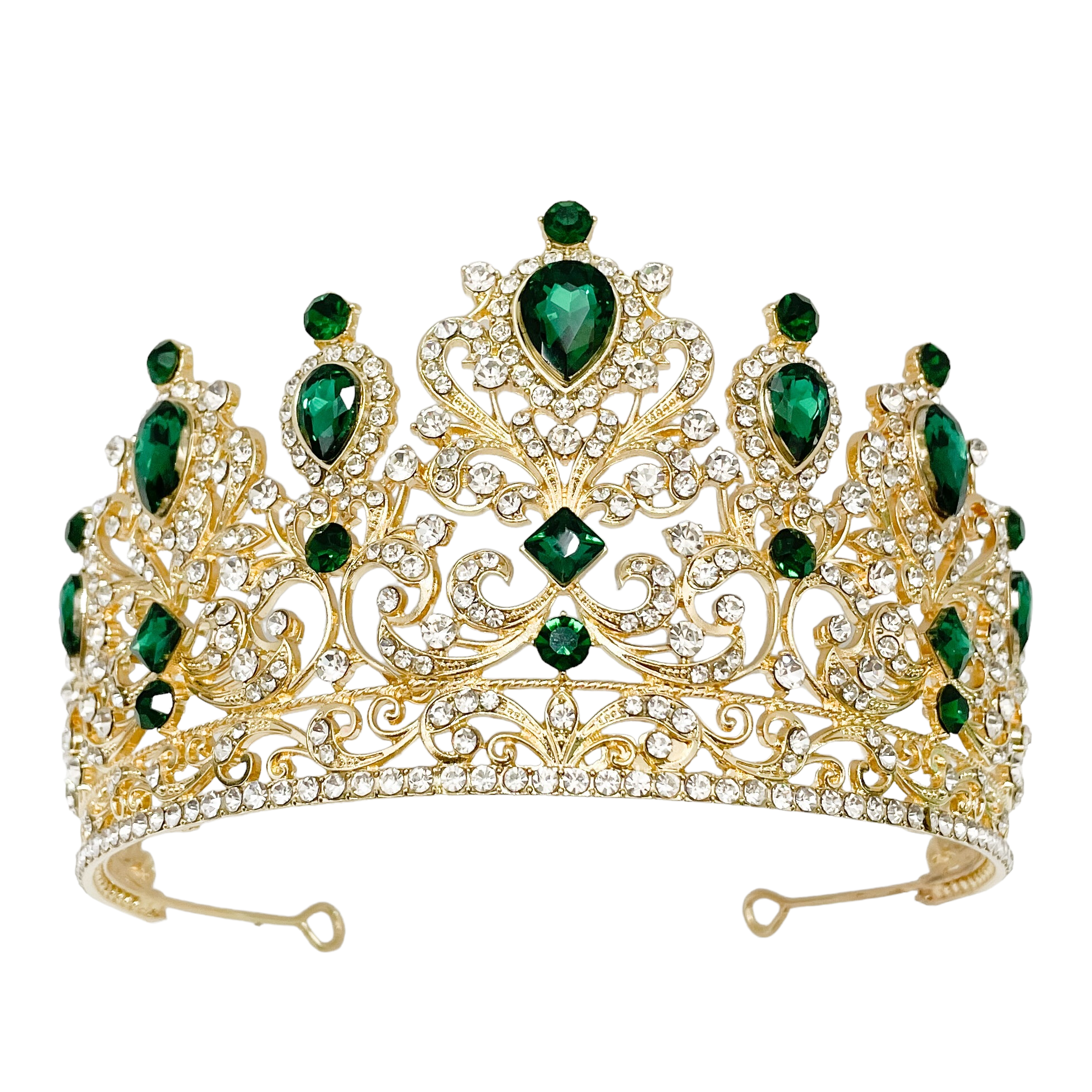 (พร้อมส่ง) เทียร่า 359 สีเขียว งานสวย ปราณีต QCเพชรทุกเม็ด สินค้าพร้อมส่งจากไทย