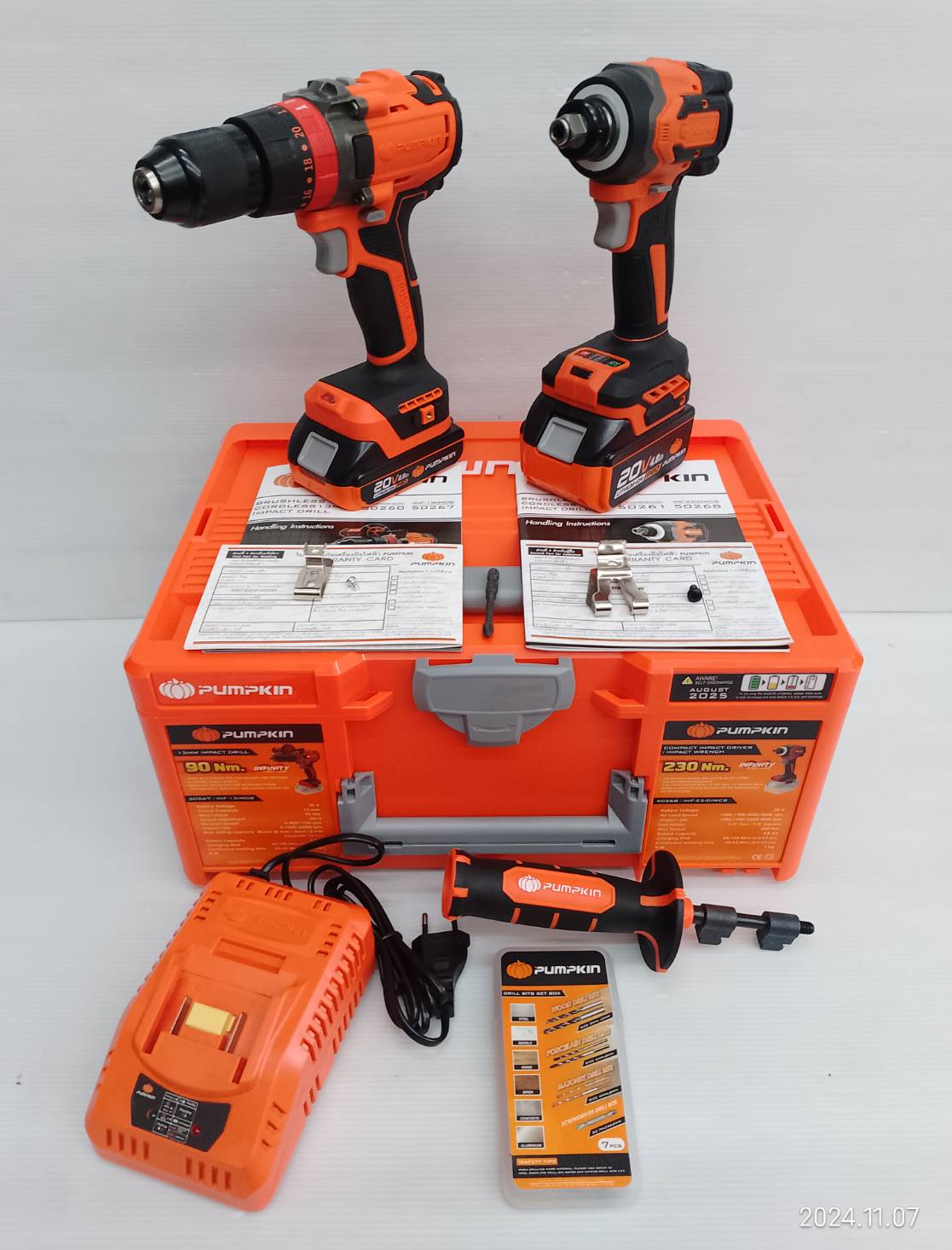 คอมโบ้สว่านกระแทก+ไขควงกระแทก INF-IMDID-422CK PUMPKIN 50295