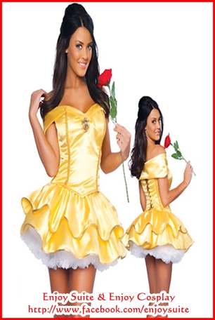 ชุดเจ้าหญิงเบล แบบสั้น