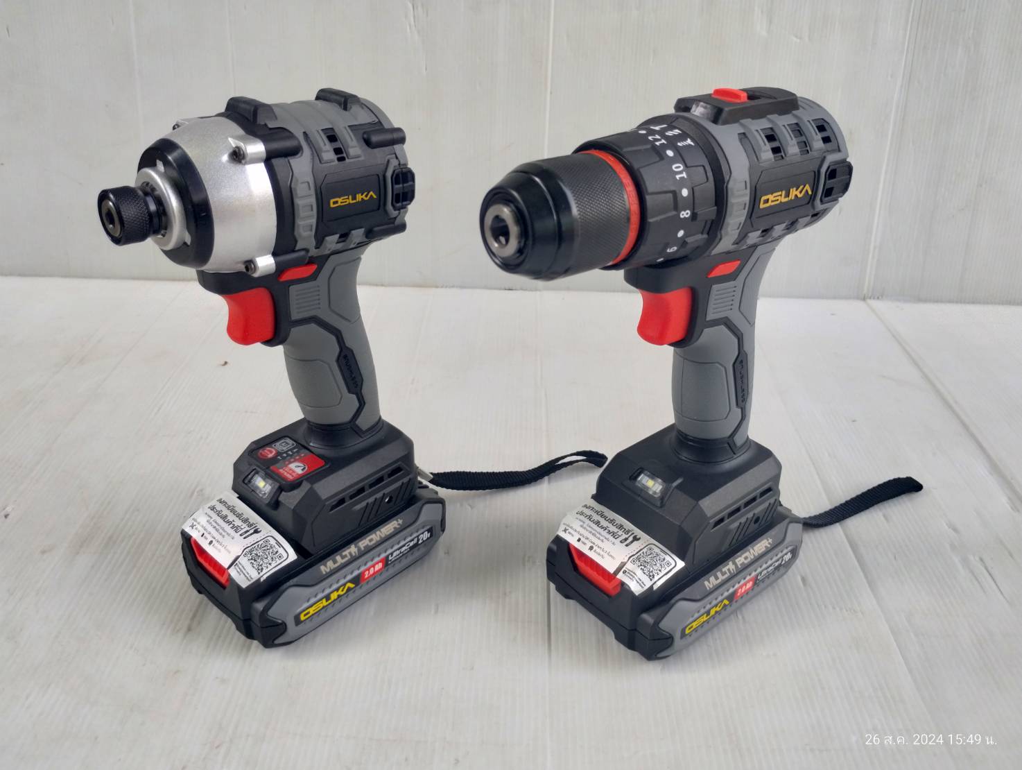 ชุดคอมโบ้ชุดสว่าน-ไขควงกระแทกไร้สายไร้แปรงถ่าน 20V OCK152-D2 OSUKA