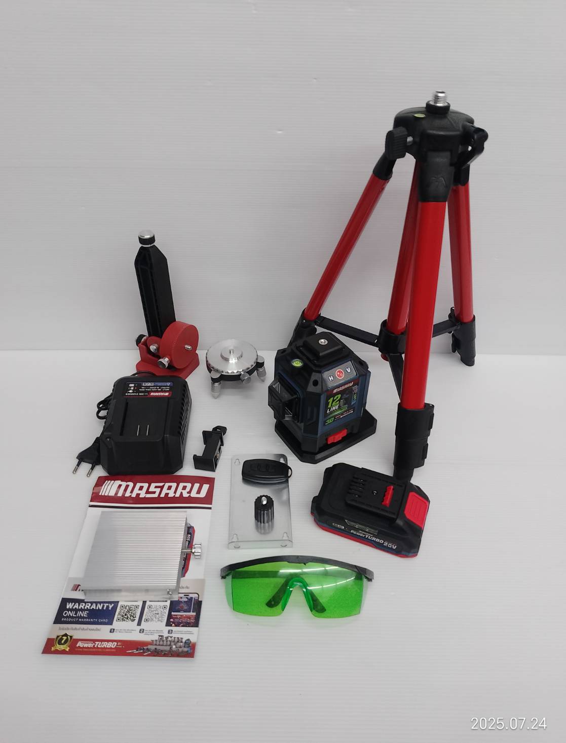 MASARU SMLG-320 เครื่องวัดระดับเลเซอร์แบบแสงสีเขียว 12 เส้น 20V