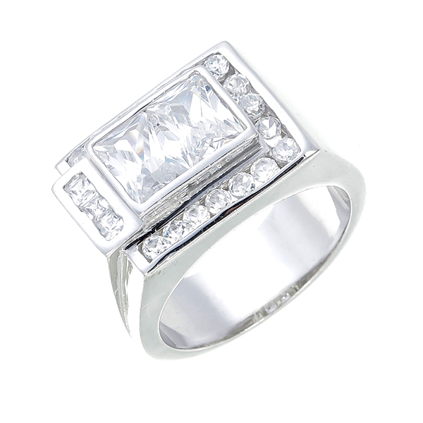 แหวนพลอยผู้ชาย ประดับเพชรCZ ดีไซน์สวยงามหนักแน่น ประดับเพชรน้ำงามมากแวววาว ไม่ใหญ่และไม่เล็กจนเกินไปสามารถใส่ได้ทุกวัน สง่างาม มีรสนิยม