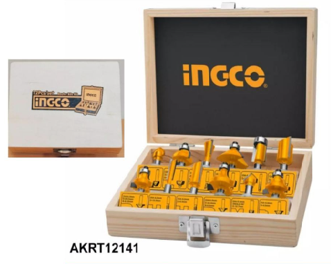 ชุดดอกทริมเมอร์1/4 12ชุดตัว AKRT12141 INGCO