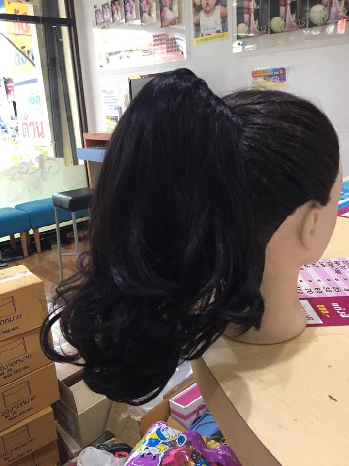 (พร้อมส่ง) วิกผมหางม้าสวอน สีดำ