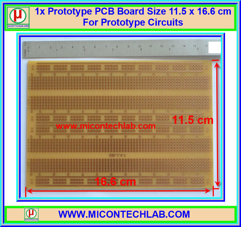 1x แผ่นพีซีบี 902 ลายเบรดบอร์ด ขนาด 11.5x16.6 ซม (PCB)
