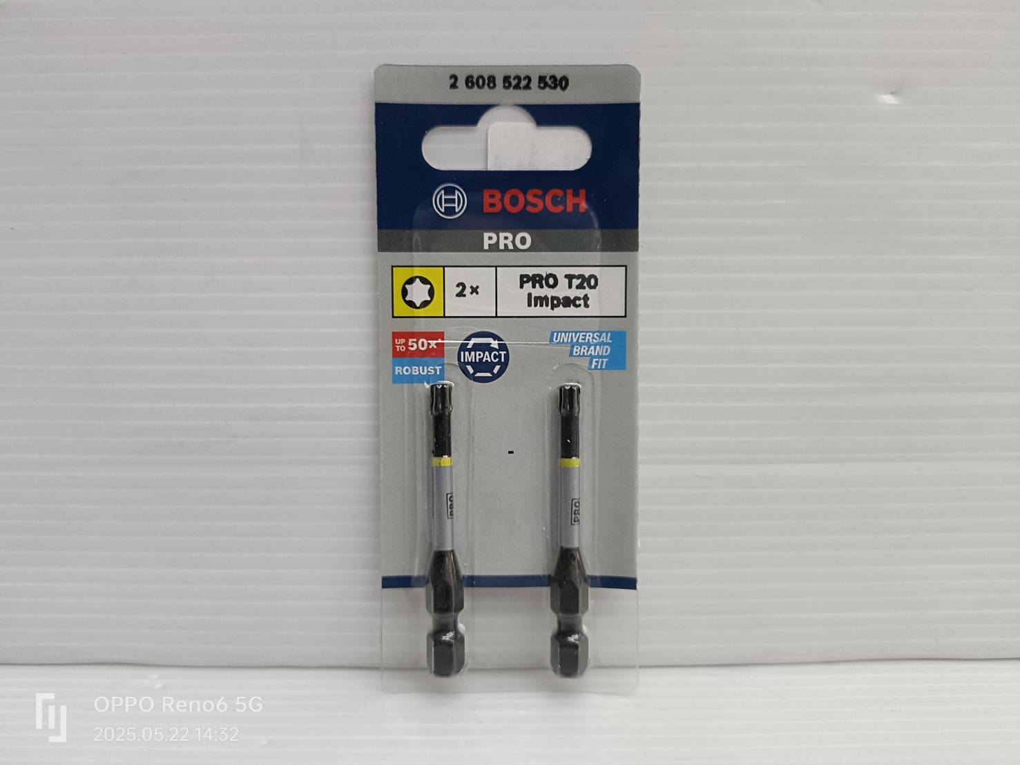 BOSCH ดอกไขควง T20 Impact Pro 2ชิ้น #2608522530