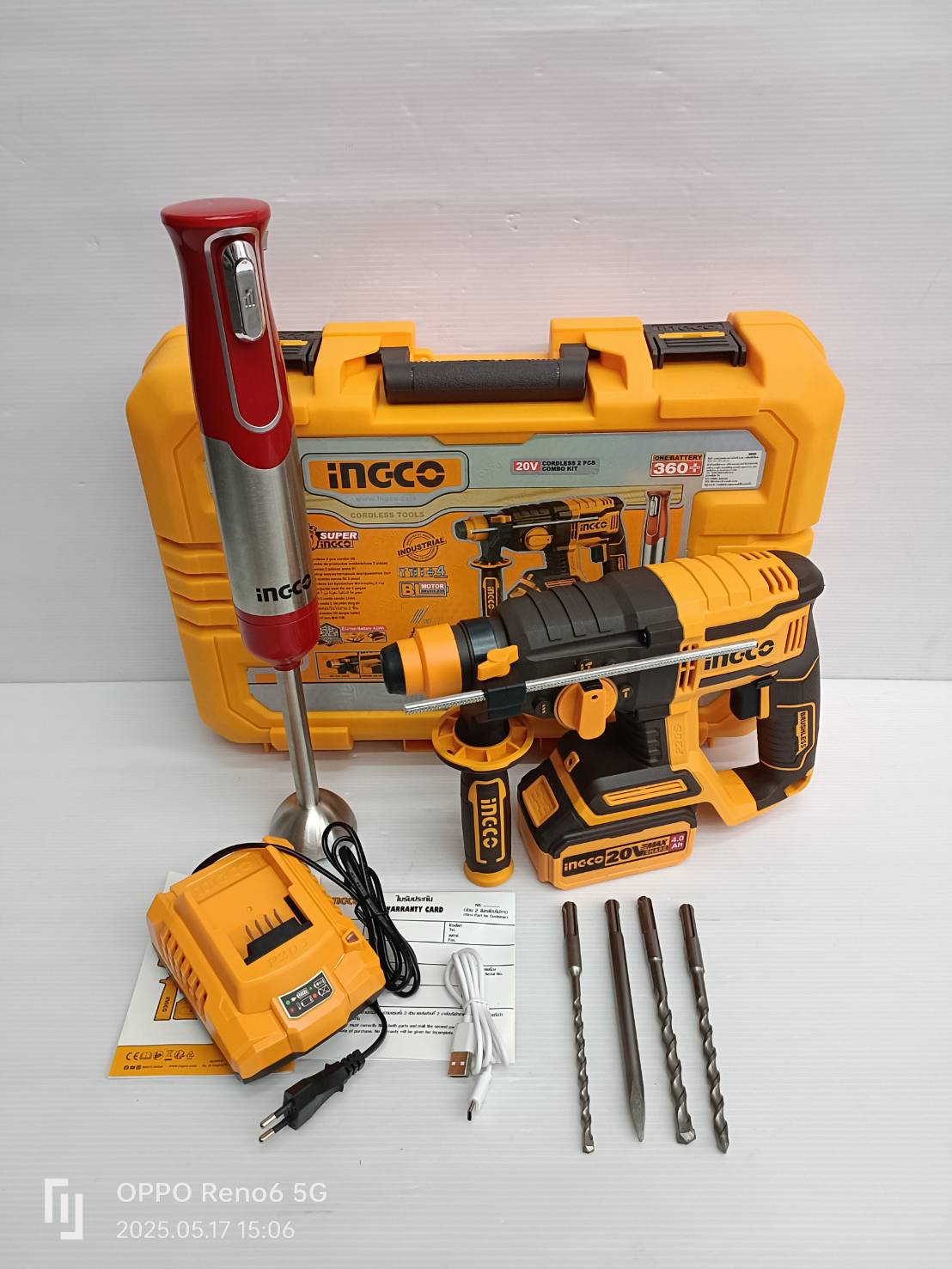 สว่านโรตารี่ไร้สาย 3ระบบ COSLI240208 INGCO