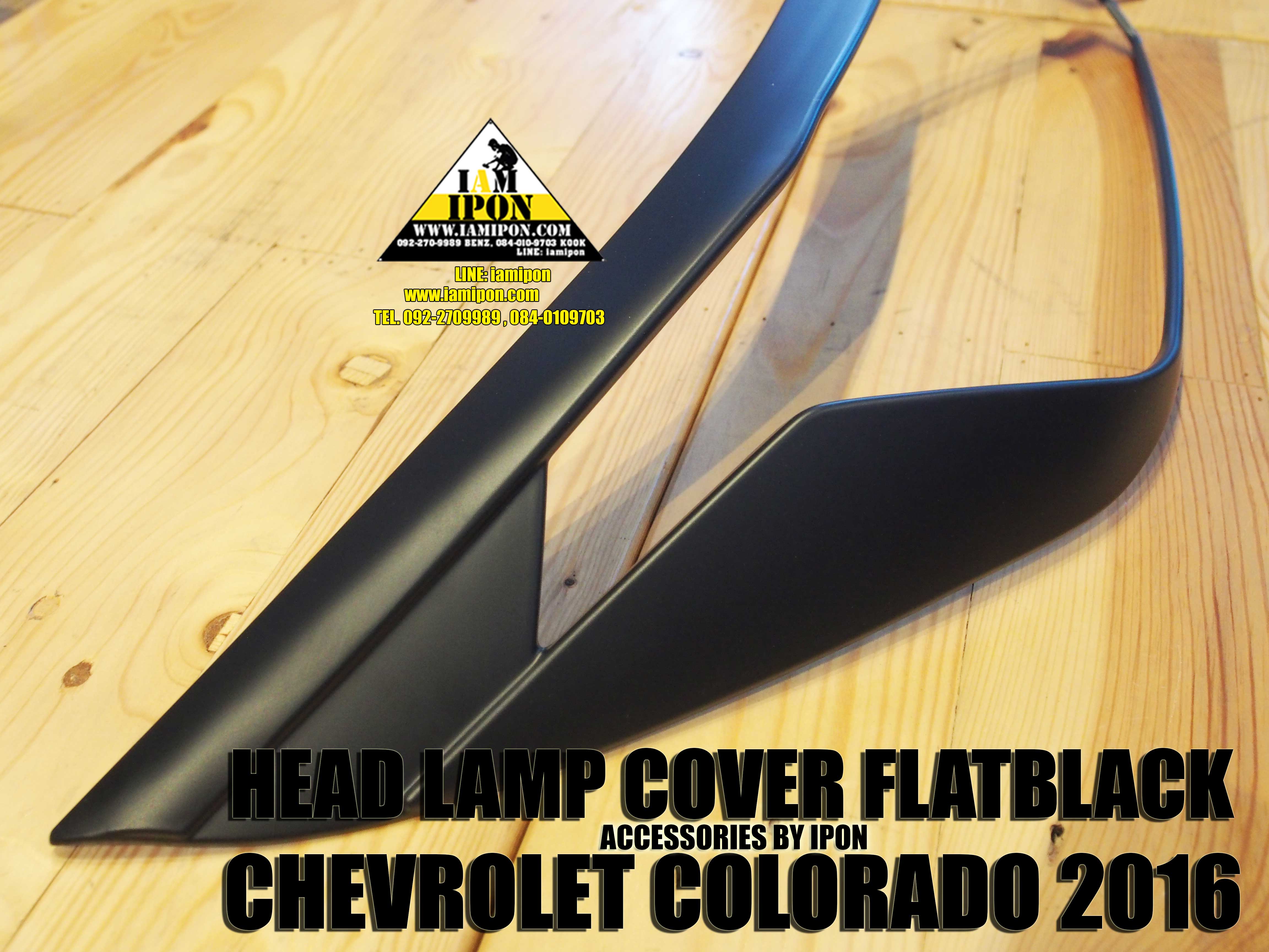 HEAD LAMP COVER CHEVROLET ALL NEW COLORADO 2016-2017 ครอบไฟหน้าดำด้านออนิวโคโลราโด 2016-2017