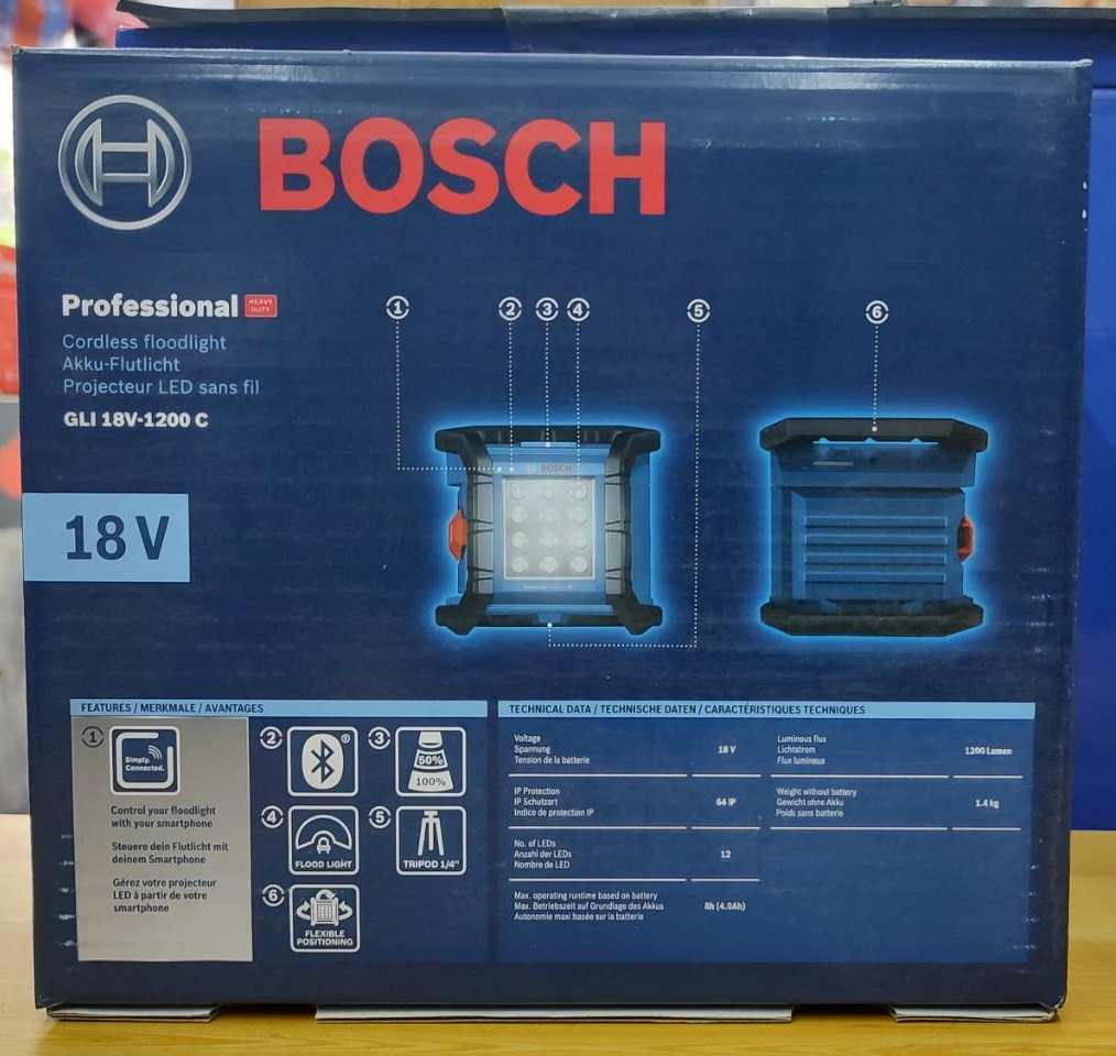 ไฟฉายไร้สาย GLI18V-1200C BOSCH Solo