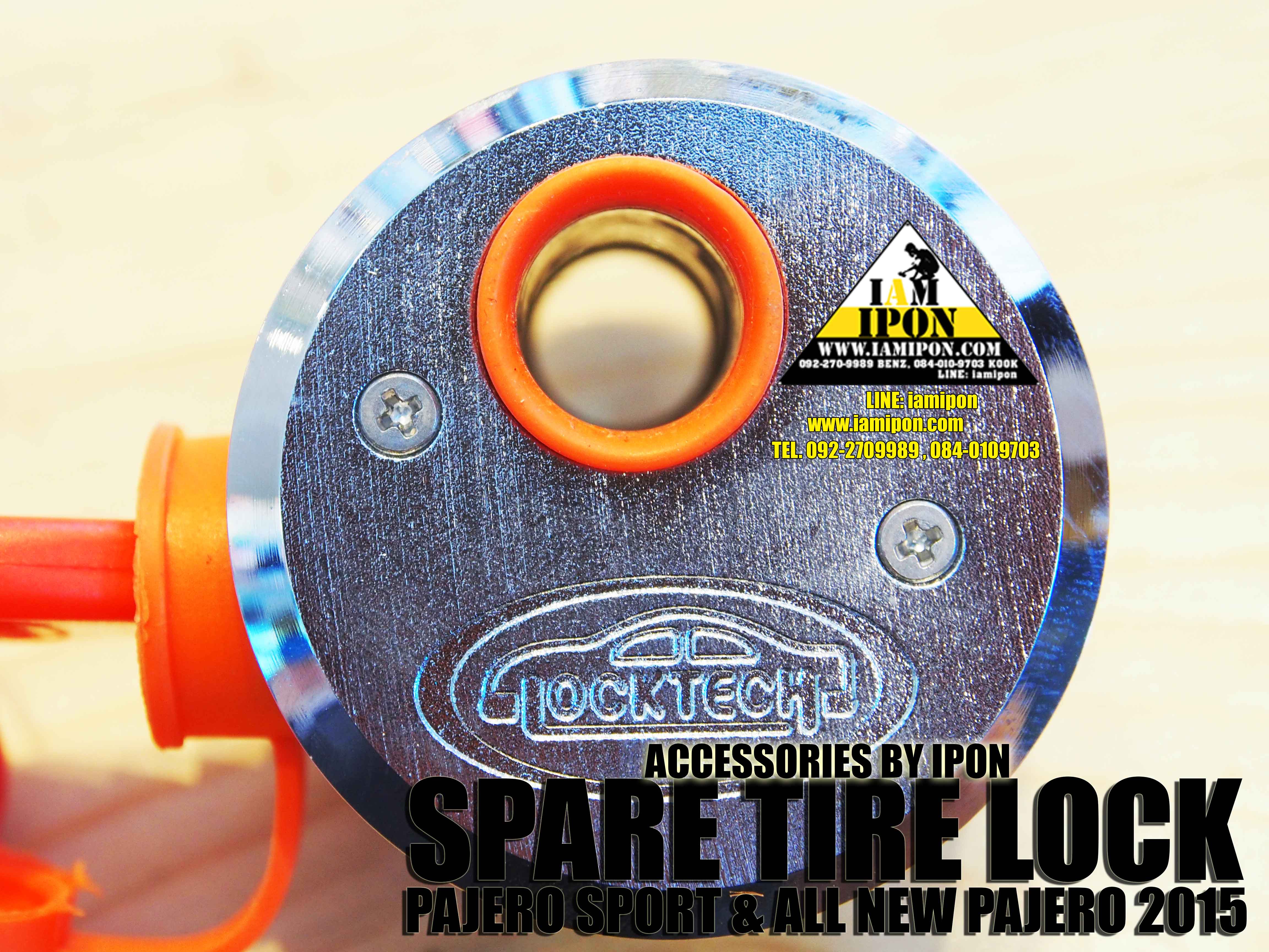 SPARE TIRE LOCK PAJERO SPORT 2015 ล็อคยางอะไหล่ ปาเจโร่สปอร์ต 2015