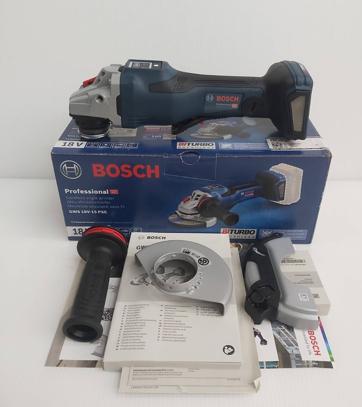 หินเจียร5" 18V GWS18V-15PSC BOSCH สวิทช์เซฟตี้ปรับรอบได้