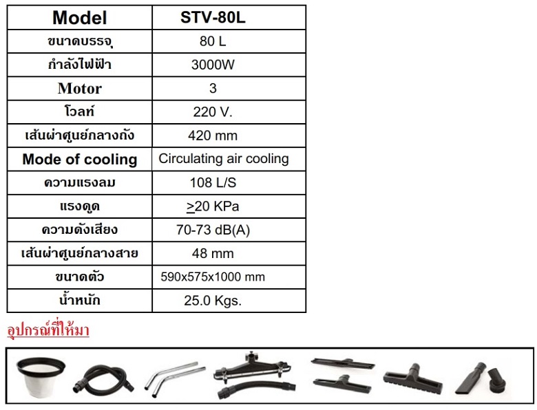 เครื่องดูดฝุ่น แห้ง-เปียก STV-80L SMART