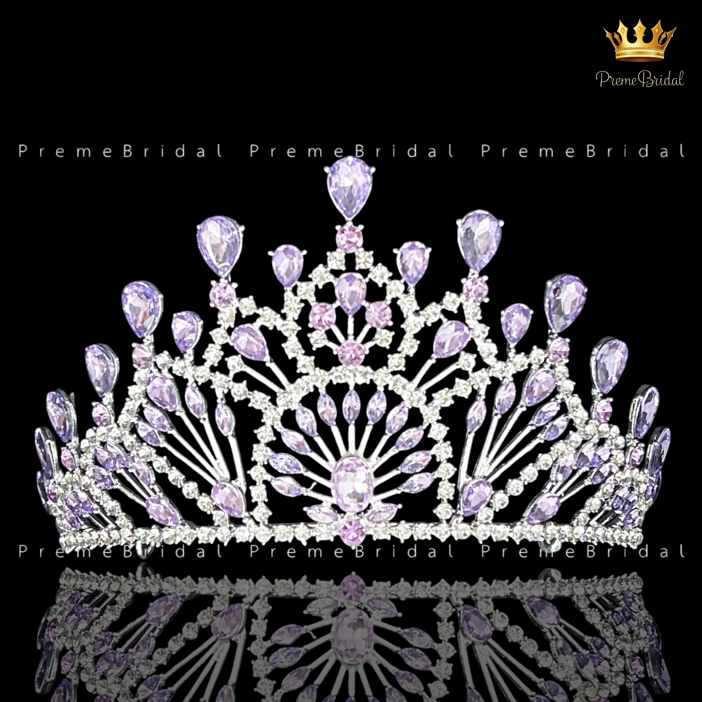 (พร้อมส่ง) เทียร่า 448 มงกุฎครึ่งหัว ไซส์นางงาม ปราณีต QCเพชรทุกเม็ด สินค้าพร้อมส่งจากไทย