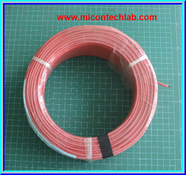 1x สายไฟสีแดงแบบอ่อน ขนาด 1x 1.5 ตร.มม. ยาว 1 เมตร