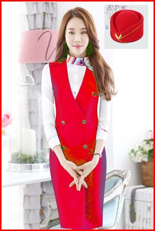 ชุดแอร์โฮสเตรส แบบชุดแซก / ชุดอาชีพในฝัน