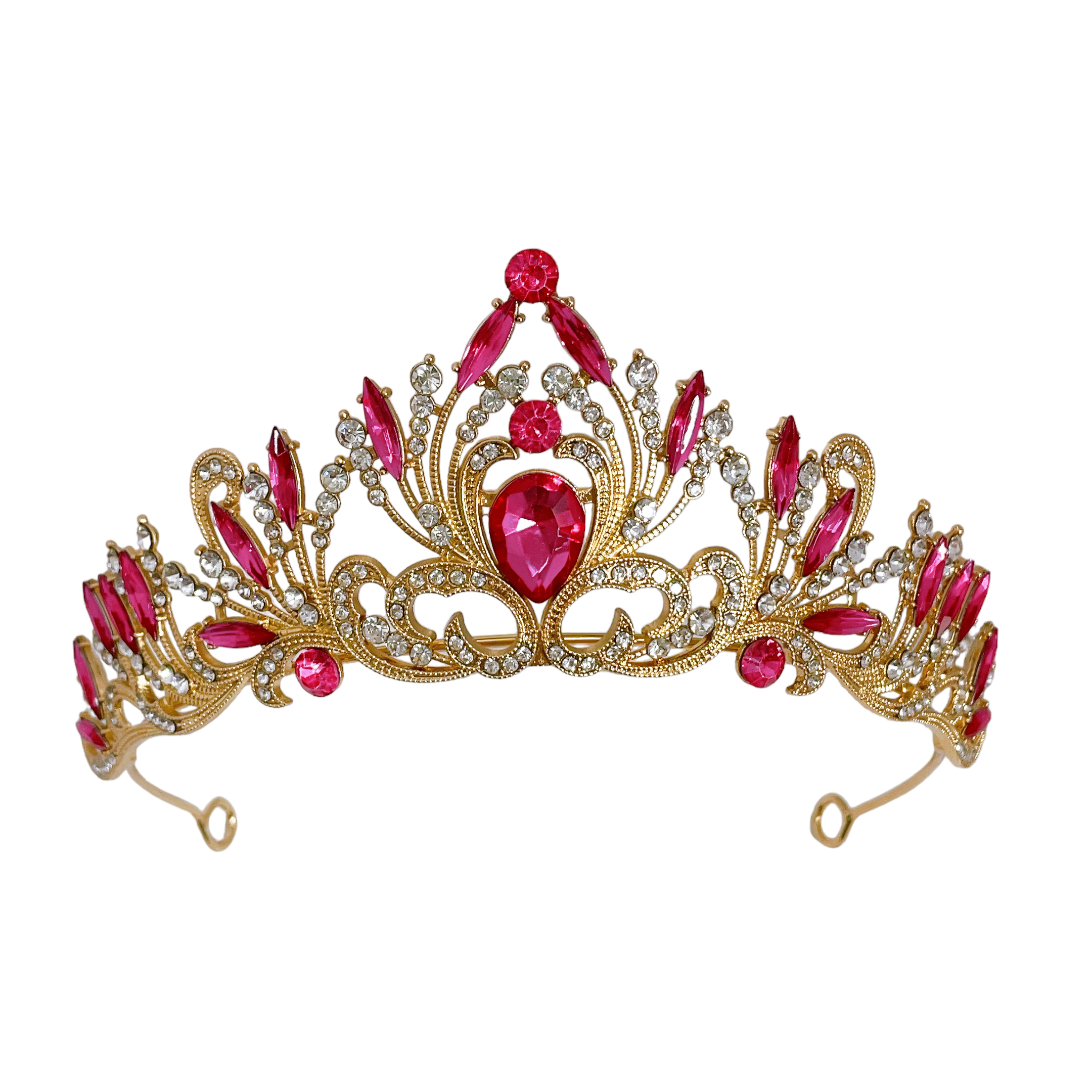 (พร้อมส่ง) เทียร่า 331 สีชมพูบานเย็น มงกุฎนางงาม งานสวย ปราณีต QCเพชรทุกเม็ด สินค้าพร้อมส่งจากไทย