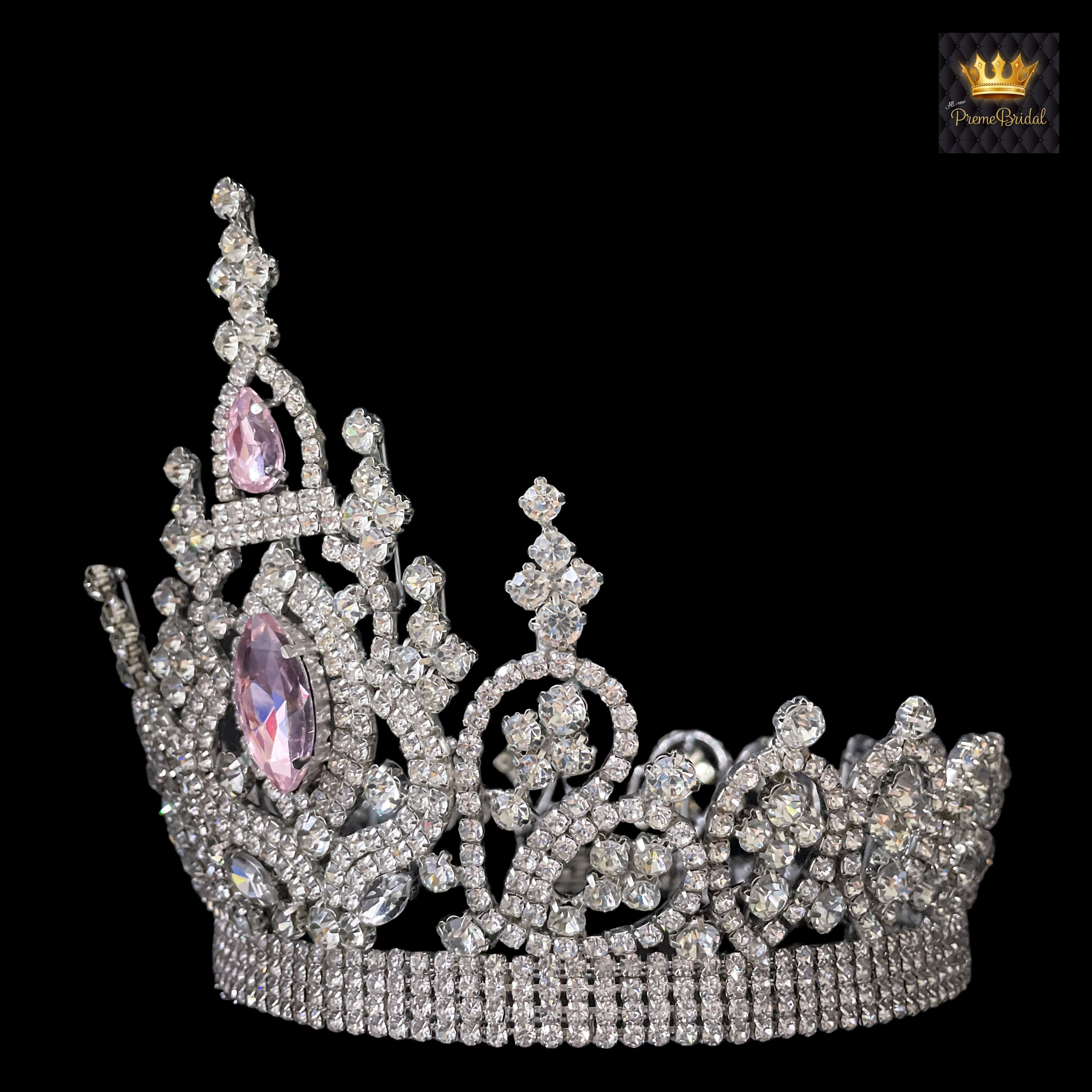 (พร้อมส่งจากไทย) มงกุฏ 107 สีชมพู มงกุฎนางงาม มงกุฎเพชร มงกุฎประกวด สินค้าพร้อมส่ง ไม่ต้องรอนาน งานพรีเมี่ยม