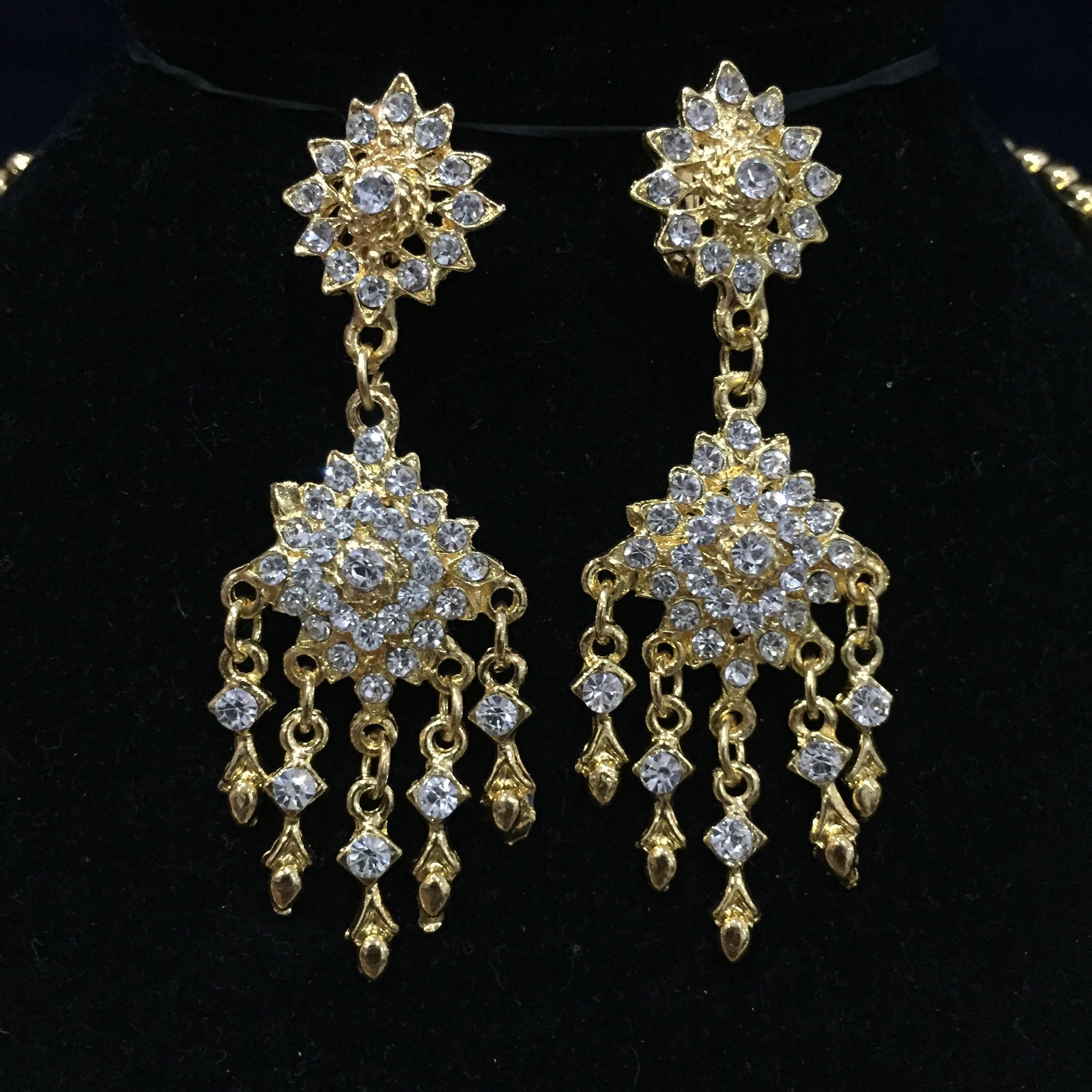 (พร้อมส่ง) เครื่องประดับไทยสร้อยคอ+ต่างหู 013