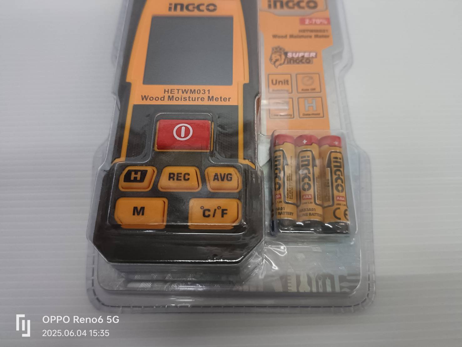 เครื่องวัดความชื้นไม้ HETWM031 INGCO