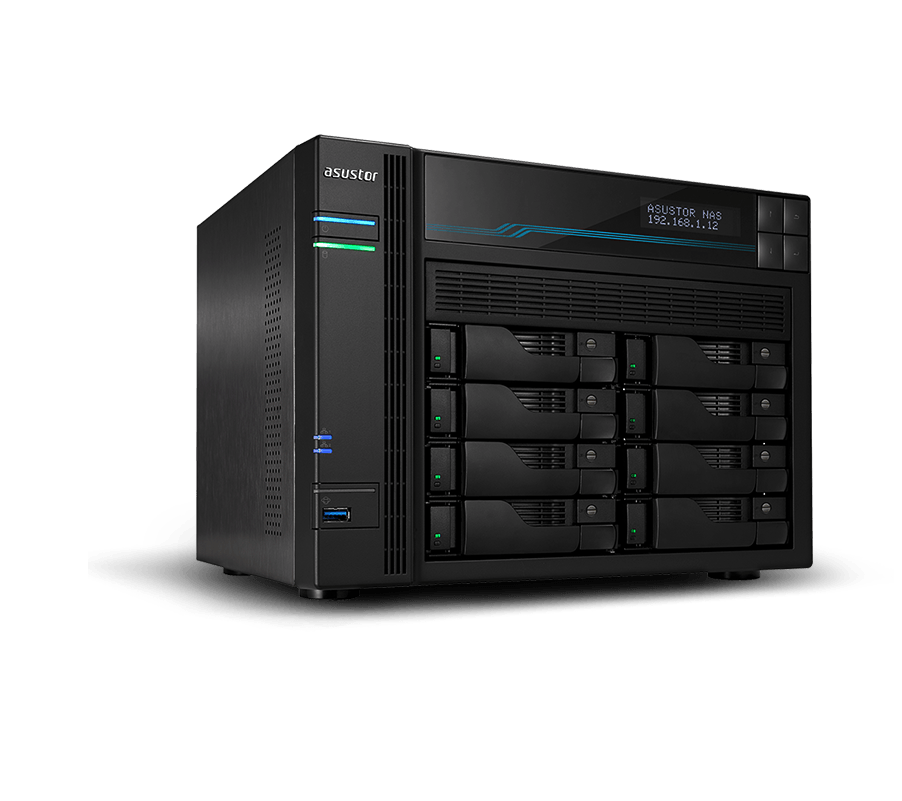 Asustor AS6508T: 8 Bay NAS,Intel ATOM C3538 Quad-Core, 8GB DDR4, 10 GbE x 2, 2.5 GbE x 2, USB 3.2 Gen 1 x 2