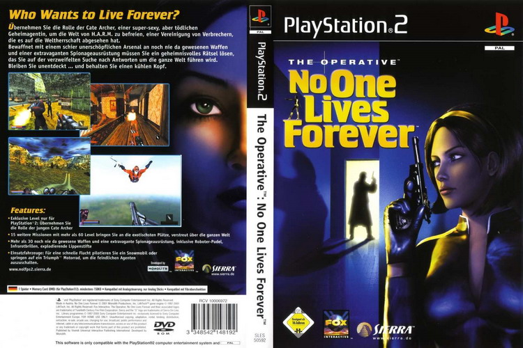 NO ONE LIVES FOREVER [EU : DVD5 1 Disc]