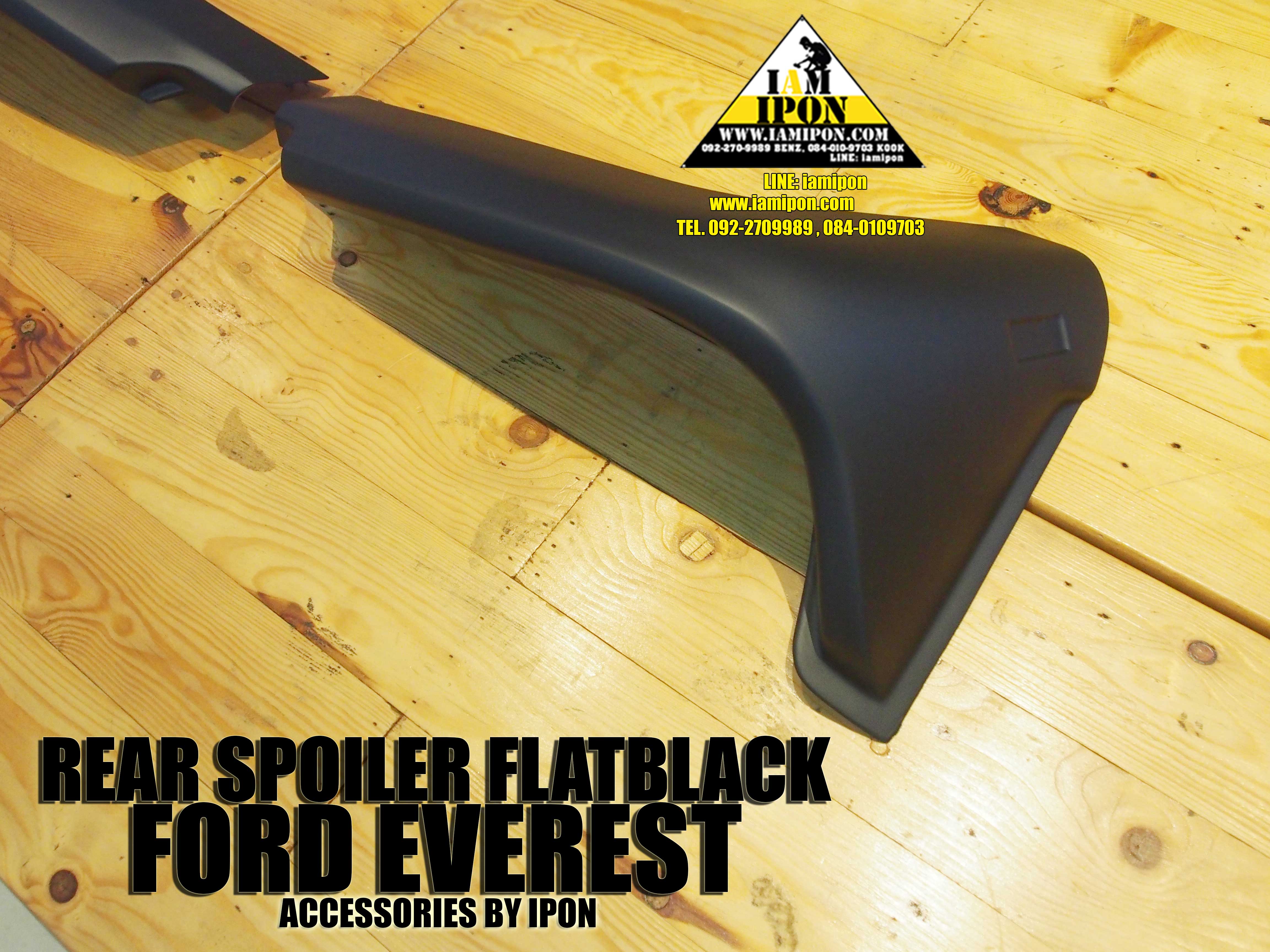REAR SPOILER FORD EVEREST FLATBLACK สปอยเลอร์หลังดำด้านฟอร์ดเอเวอเรสต์