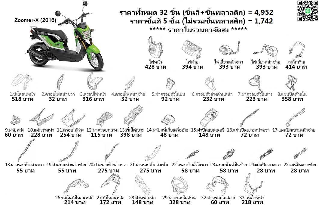 ชุดสี Zoomer-X New (2016)