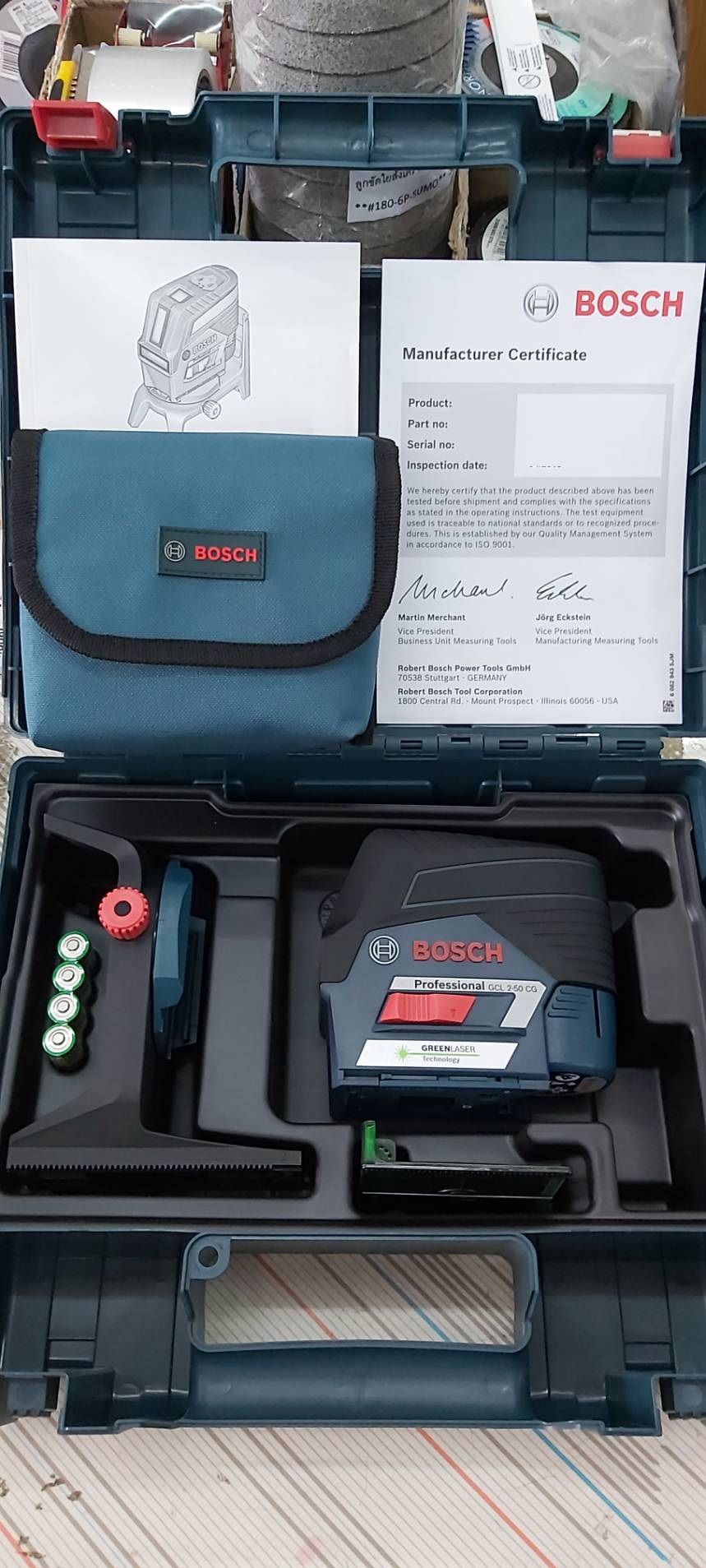 เลเซอร์กำหนดจุดและเส้น GCL2-50CG BOSCH แสงสีเขียว