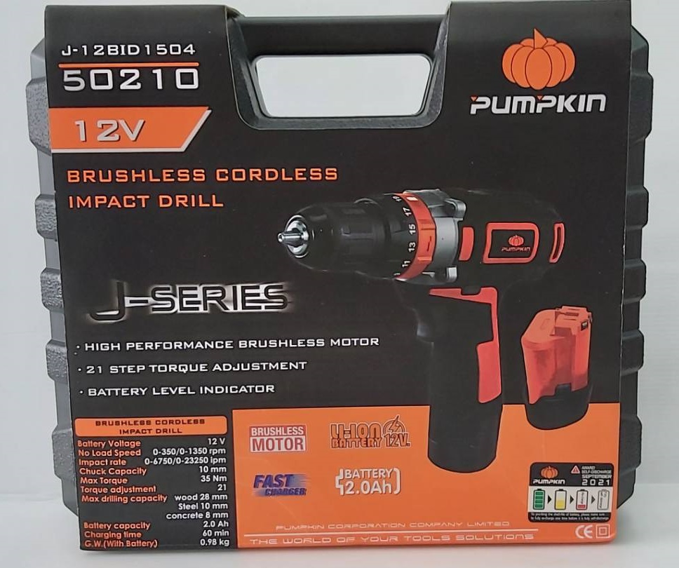 สว่านกระแทกไร้สาย12V รุ่น J-12BID1504 PUMPKIN #50210