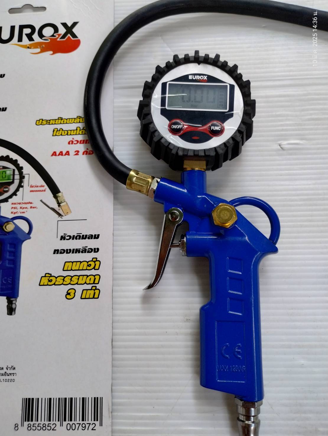 EUROX ปืนเติมลมยาง ความยาวสายเติมลม: 12 นิ้ว