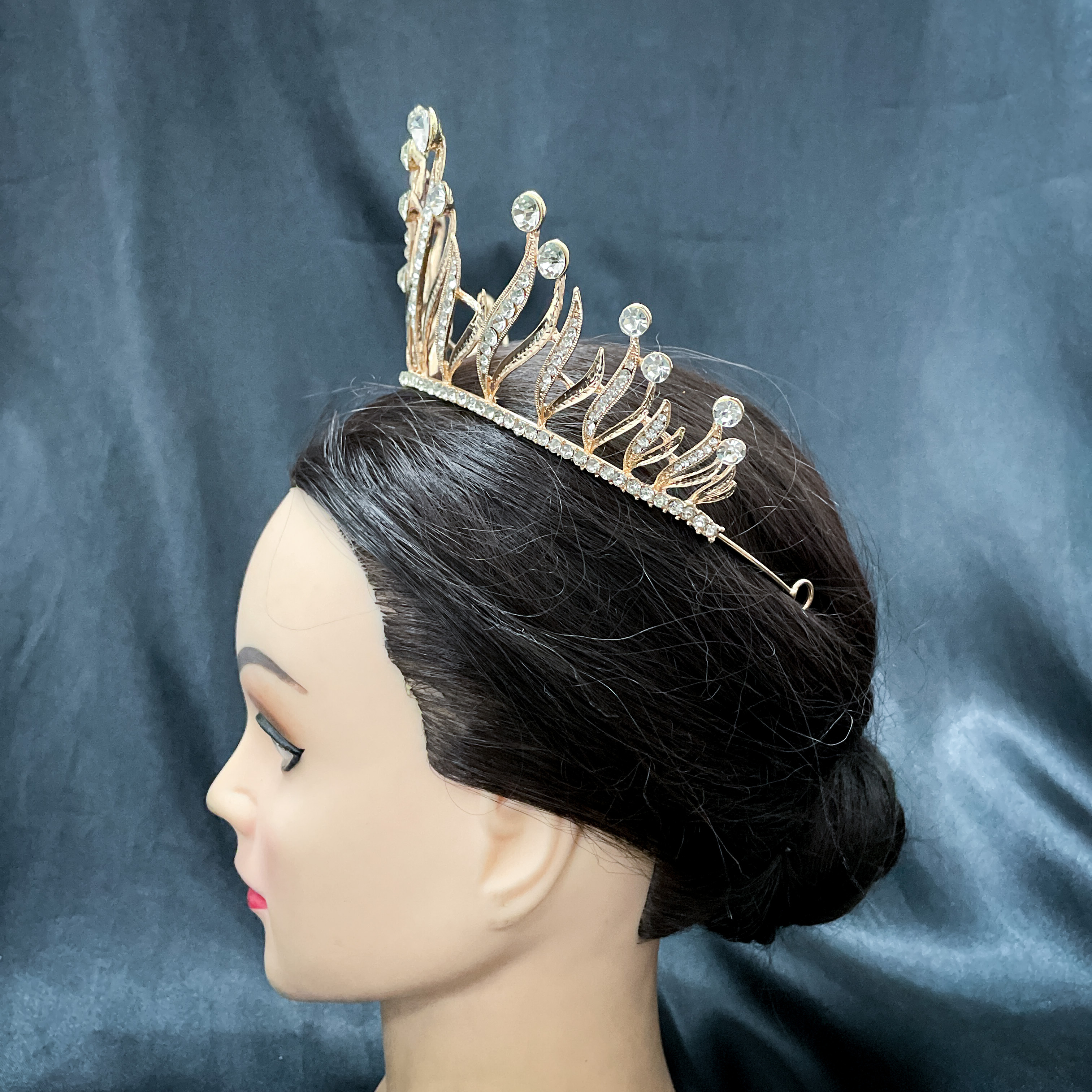 (พร้อมส่ง) เทียร่า 327 สีทอง มงกุฎนางงาม งานสวย ปราณีต QCเพชรทุกเม็ด สินค้าพร้อมส่งจากไทย