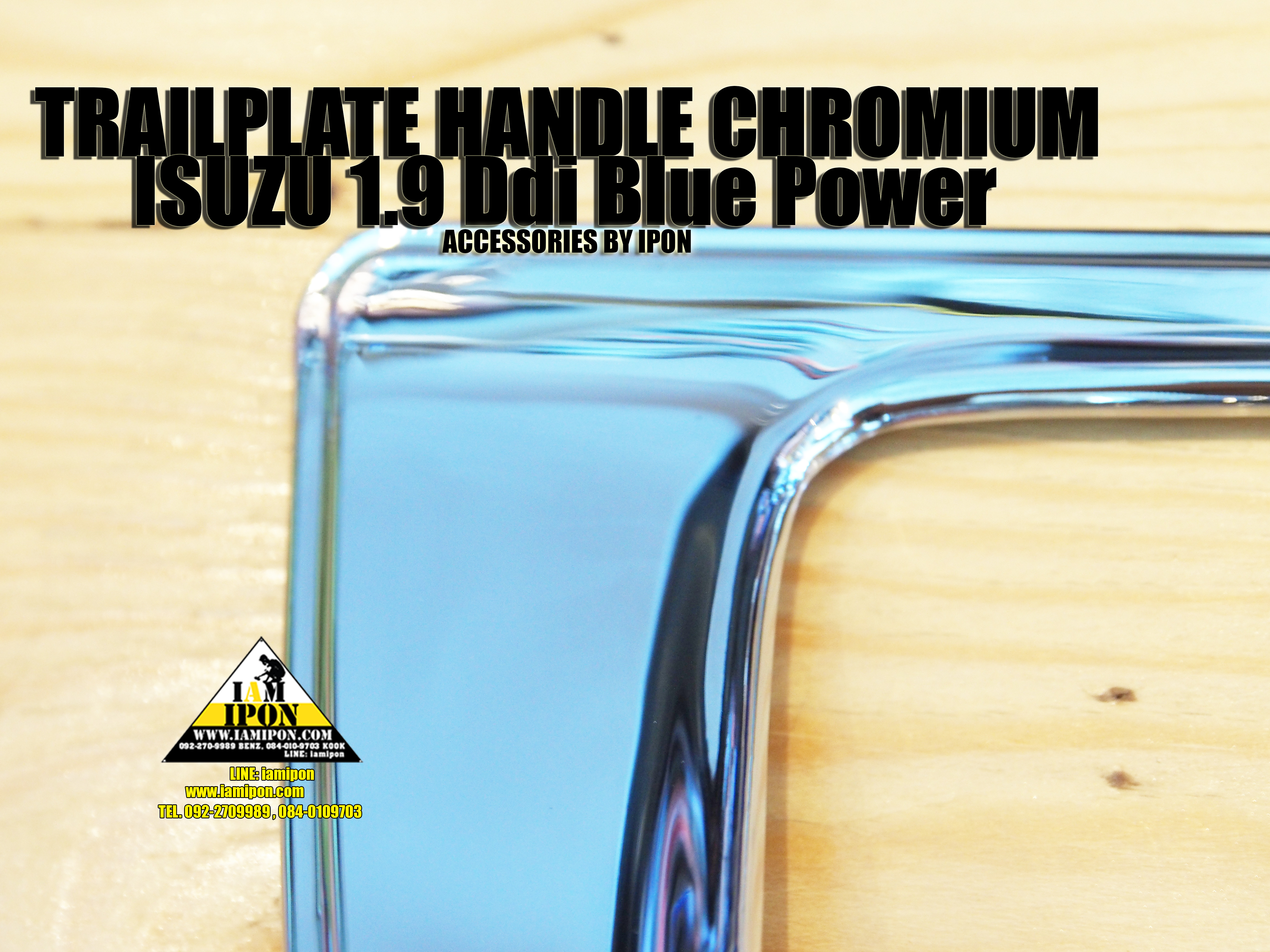 TRAIL PLATE HANDLE ISUZU ALL NEW D-MAX 1.9 Ddi Blue Power CHROMIUM เบ้ารองมือเปิดฝาท้ายโครเมียมอีซุซุดีแม็ก 1.9 ดีดีไอ บลู เพาเวอร์