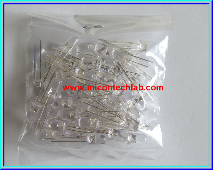 50x แอลอีดี LED 5 มม. สีเหลือง หลอดใส ชุปเปอร์ไบร์