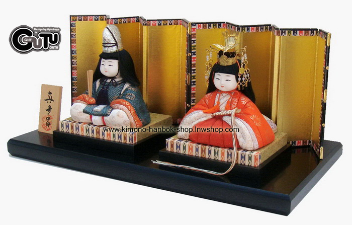 Set.ตุ๊กตาฮินะเด็กคู่+ฉาก(M)