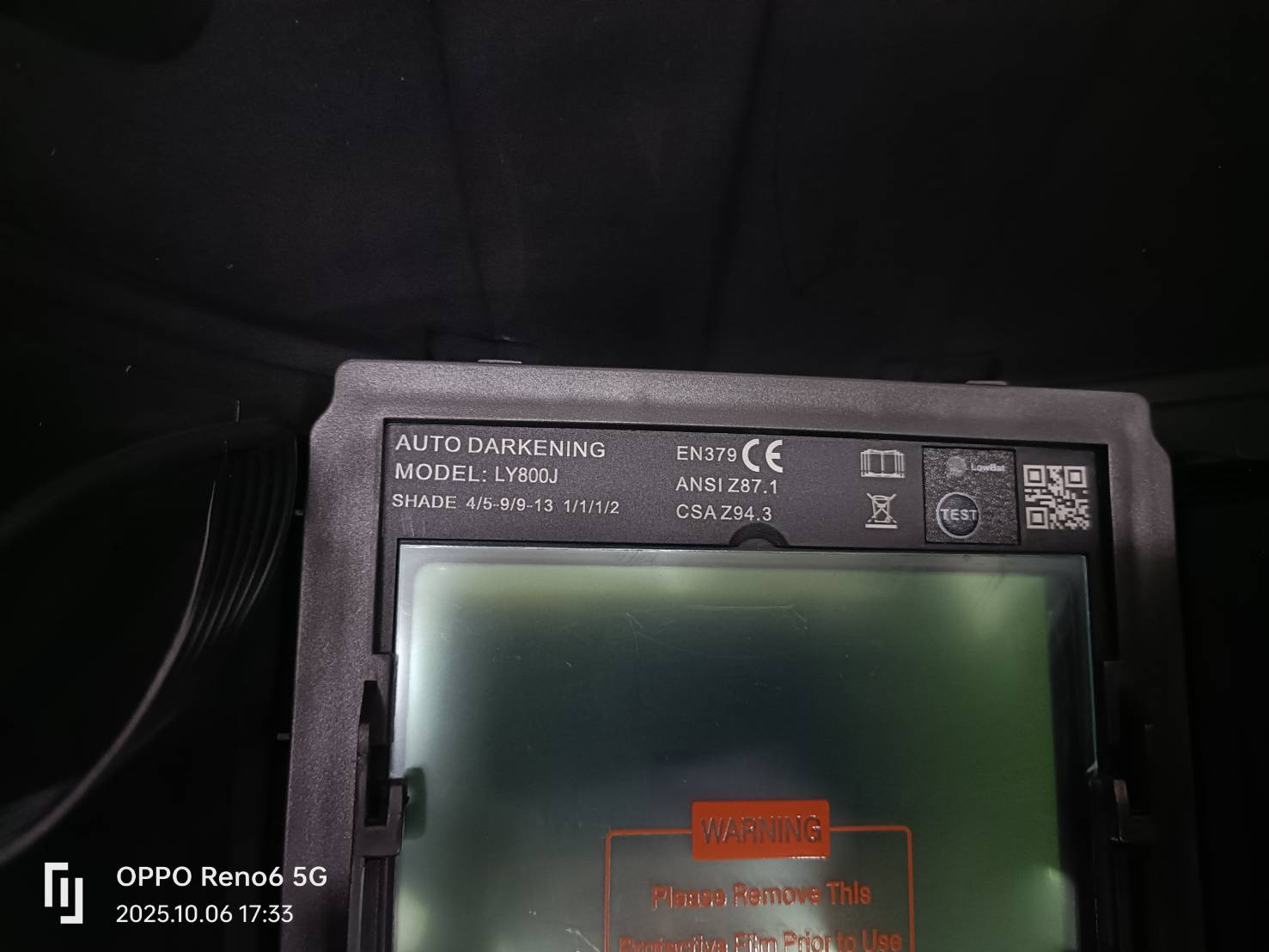 หน้ากากปรับแสงอัตโนมัติ JASIC รุ่น LY800J มีโหมดเครื่องเจียร