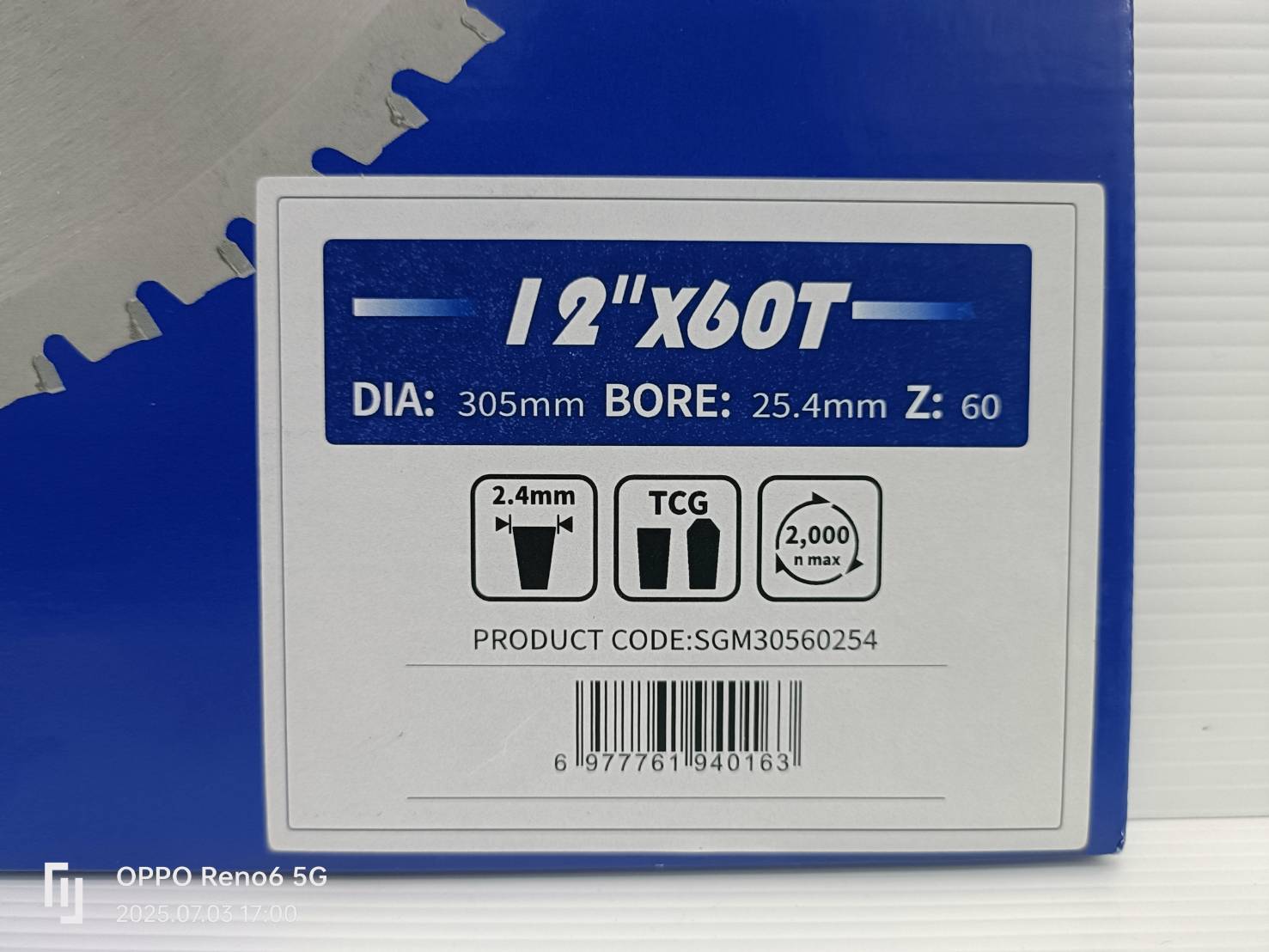 Goldtol ใบเลื่อยตัดเหล็ก ฟันTCT 12"x60T G-71364