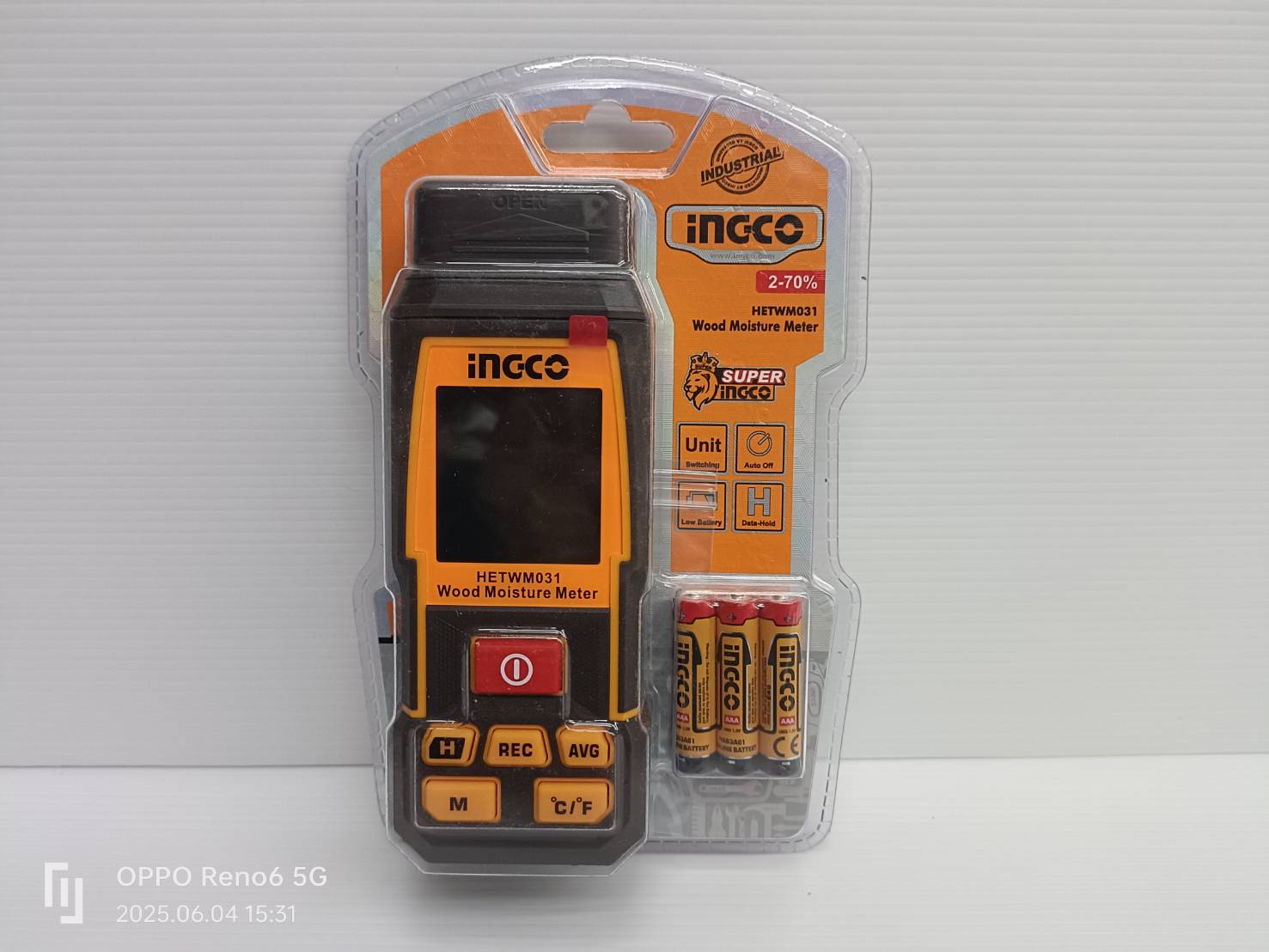 เครื่องวัดความชื้นไม้ HETWM031 INGCO