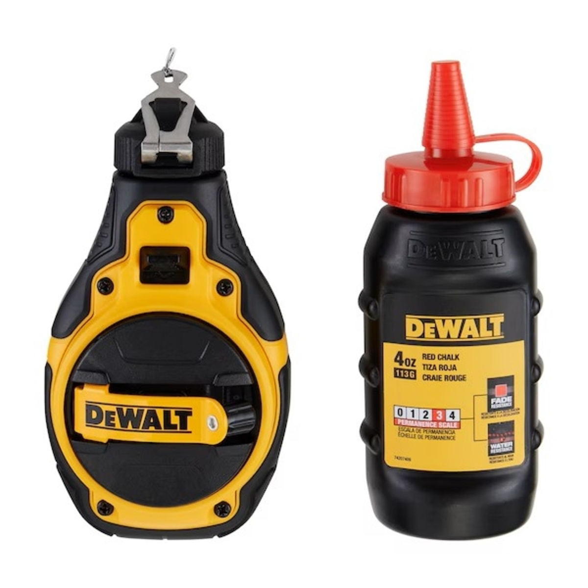 DEWALTชุดบักเต้าตีเส้น รุ่น DWHT48333RC แบบวัสดุผสม (สีแดง)
