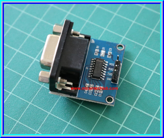 1x แผงวงจร MAX3232 แปลง TTL UART เป็น RS232/Serial หัว DB9 ตัวเมีย