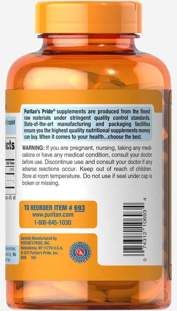 Puritan Vitamin C-1000 mg with Protective Bioflavonoids & Rose Hips 1000 mg / 250 Caplets