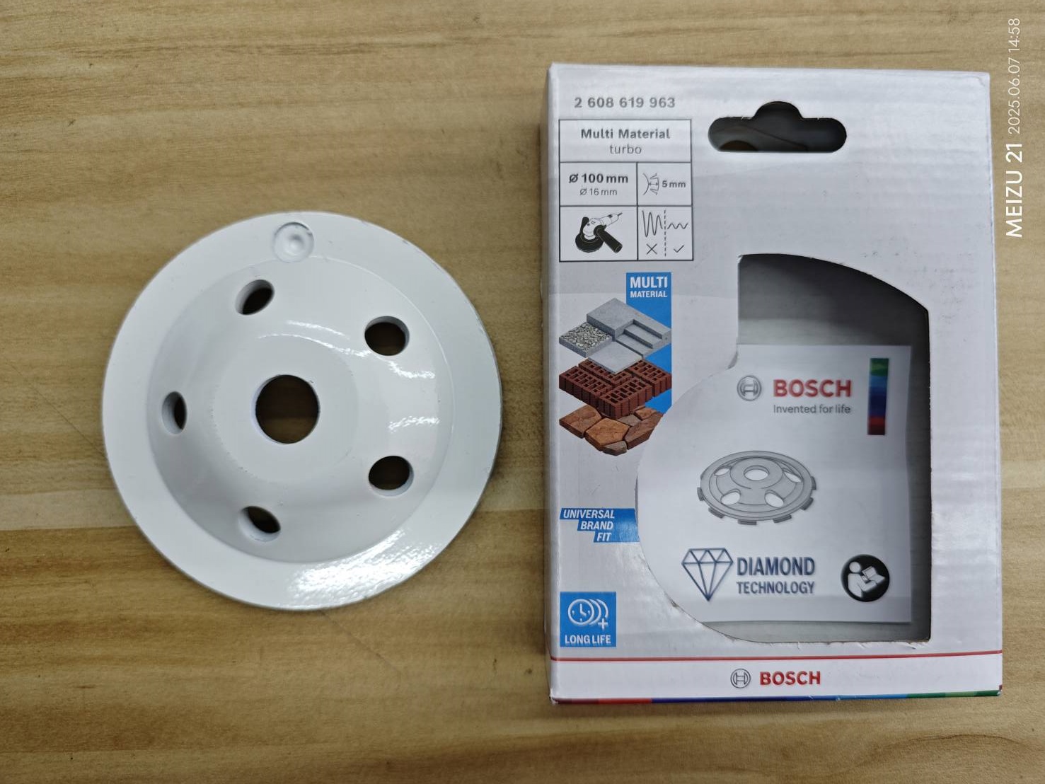 ถ้วยขัดเพชร 4นิ้ว Turbo BOSCH 2608619963