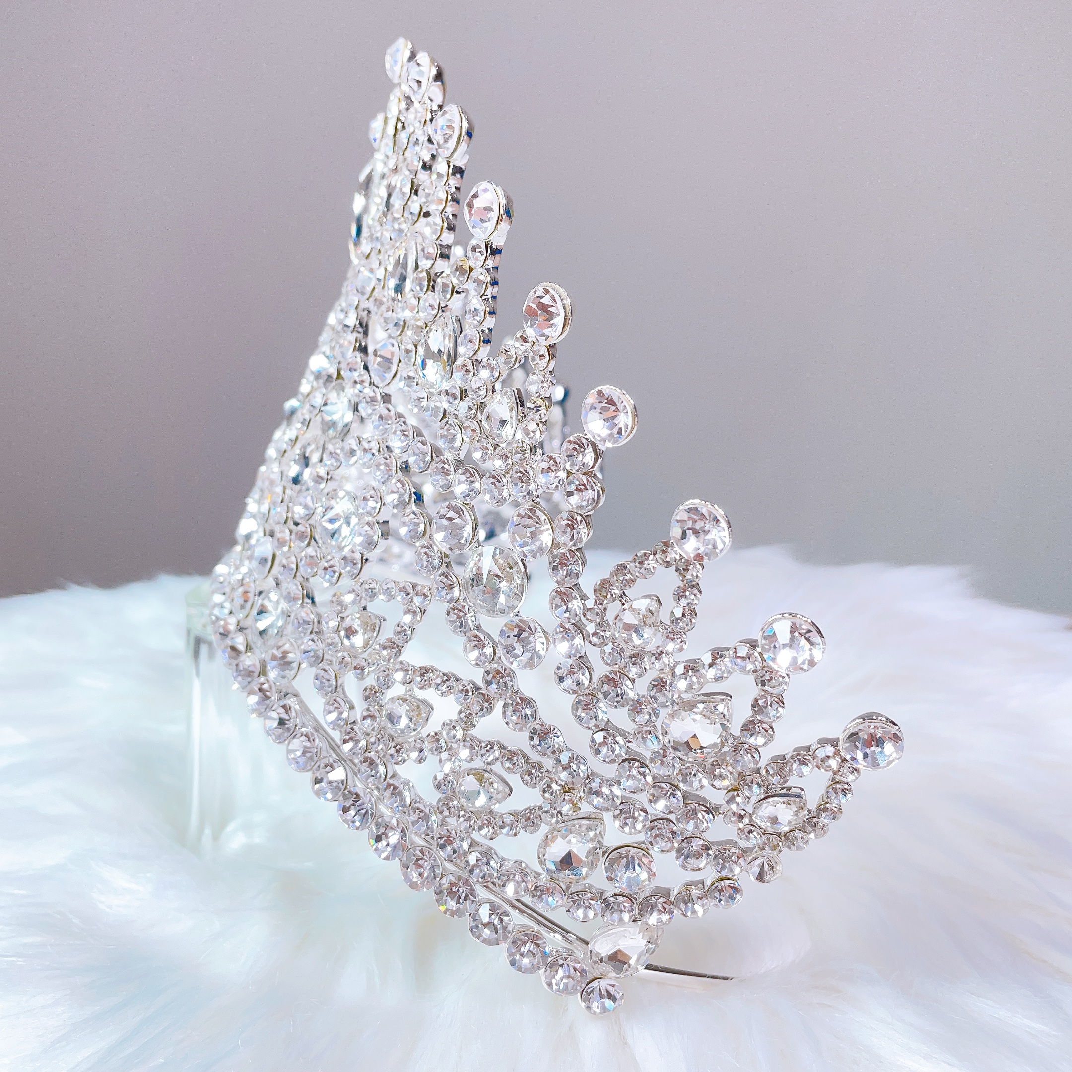 (พร้อมส่ง) เทียร่า 391 มงกุฎนางงาม มงกุฎเจ้าสาว มงกุฎเพชร งานพรีเมี่ยม สินค้าพร้อมส่งจากไทย